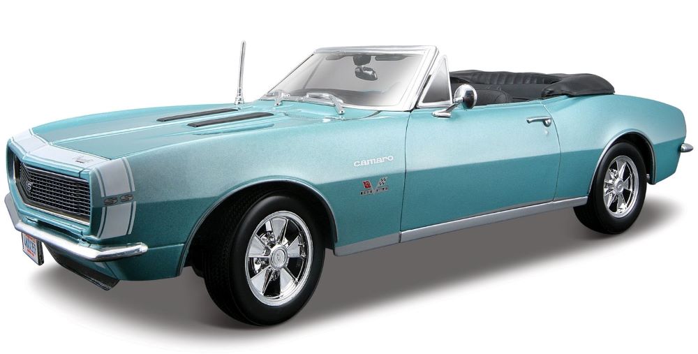 Maisto 1/18 1967 Chevrolet Camaro SS396 Convertible (Metallic Turquoise) (MAI31684TUR)