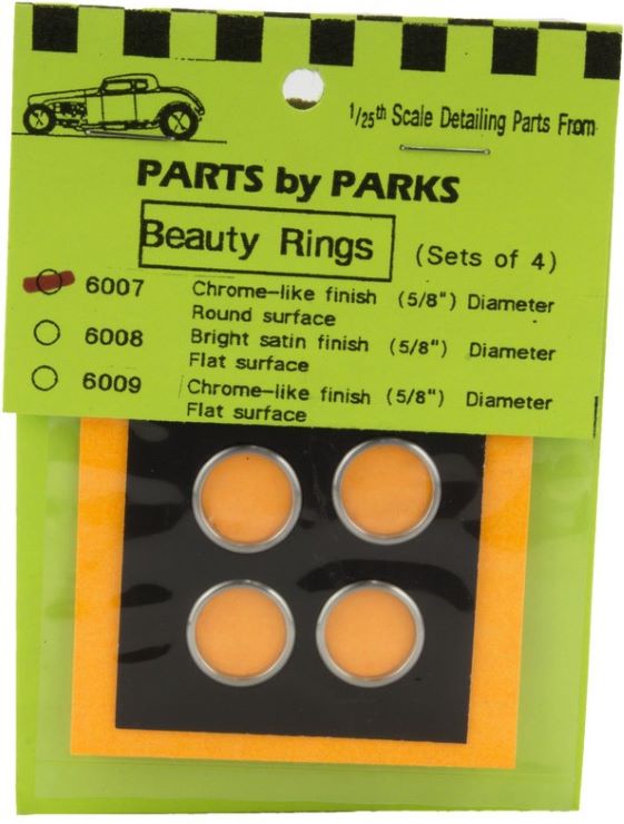 1/24-1/25 Beauty Rings 5/8 dia. Round Surface (Chrome Finish) (4)