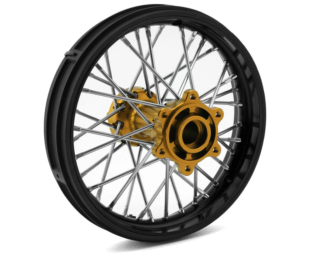 Pro-Line Promoto-MX Pro-Spec Aluminum V2 Bead Pre-Assembled Rear Wheel (Black/Gold) (PRO283700T3)