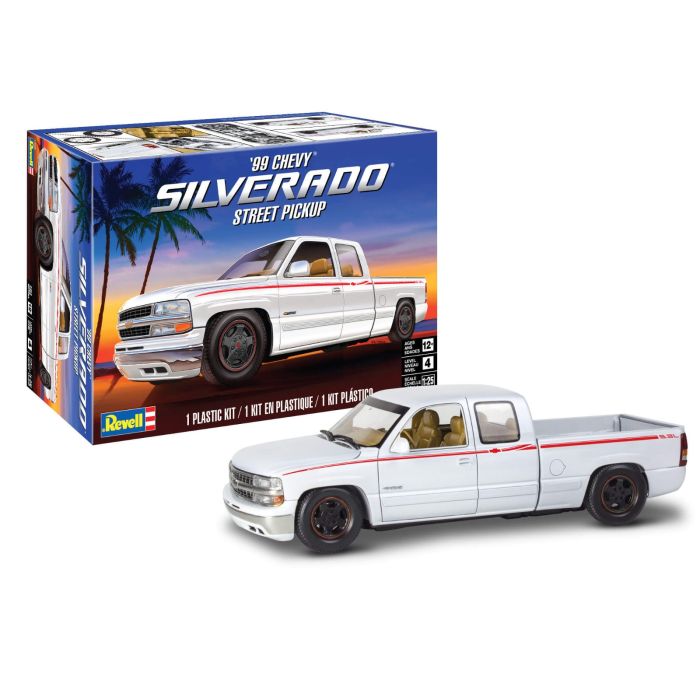 Revell 1/25 1999 Chevy Silverado Street Pickup Plastic Model Kit (RMX14538)