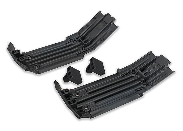 Traxxas Skidplate, front (1), rear (1)/ rubber impact cushion (2) (TRA7744)