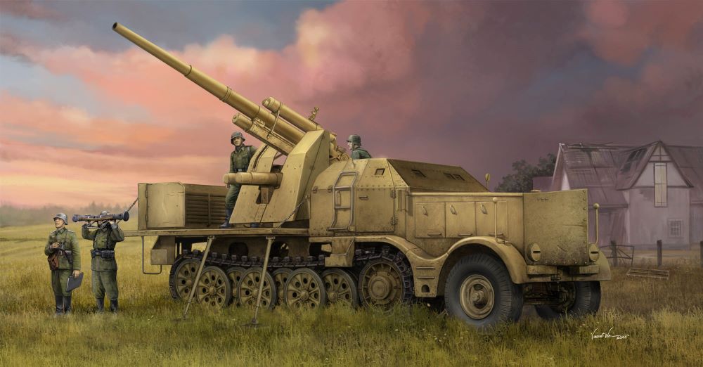 Trumpeter Models 1/35 Schwerer Zugkraftwagen 18-Ton Halftrack w/8.8cm Flak Gun (TSM9577)