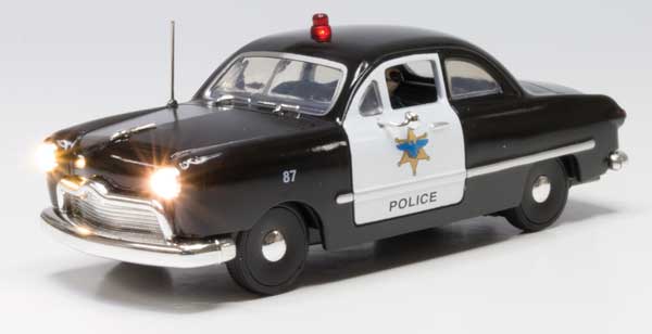 Woodland Scenics Police Car - Just Plug(R) Lighted Vehicle -- O Scale (WOOJP5973)