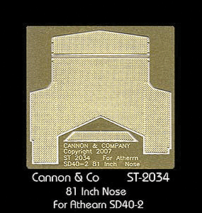 Safety Tread Kit Nose Only (Photo-Etched Brass) -- For Athearn SD40-2 w/81" Nose (191-2034)