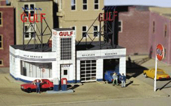 Gulf Gas Station -- Kit N SCALE (502-609300)