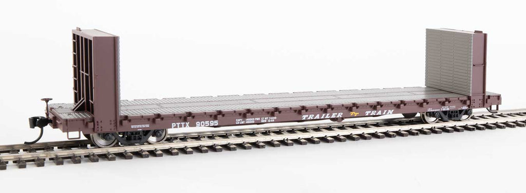 60' Pullman-Standard Bulkhead Flatcar (48' IL) - Ready to Run  )(910-5818)