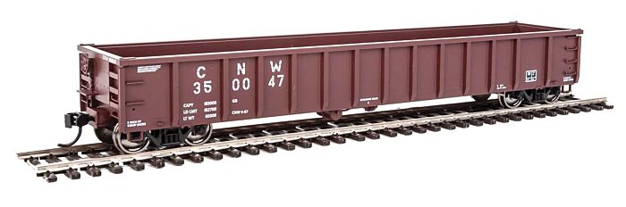 53' Railgon Gondola - Ready To Run -- Chicago & North Western(TM) #350047 (oxide)  (910-6233)