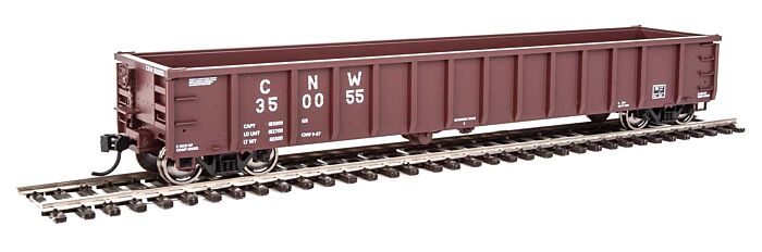Walthers 53' Railgon Gondola - Ready To Run -- Chicago & North Western(TM) #350055 (oxide) (910-6234)
