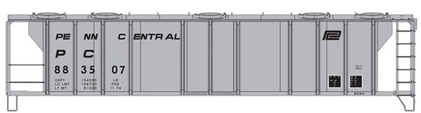 Walthers 50' Pullman-Std PS-2 2893 3-Bay Penn Central #883507 (910-7029)