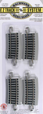 Bachmann 1/3 18" Radius Curve Nickel Silver E-Z HO (BAC44530)