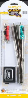 Bachmann #6 Turnout Left (1/Card) N (BAC44859)
