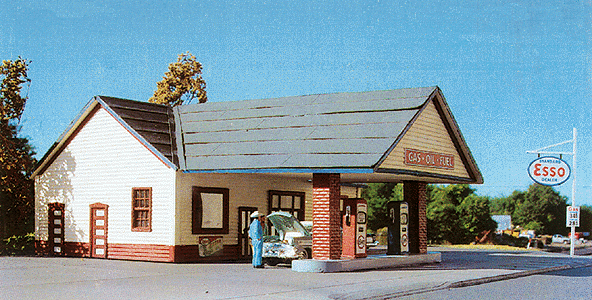 Branchline Gas Station - Laser Art   N SCALE (BRA887)