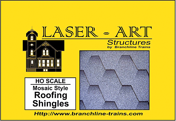Mosaic-Style Shingles - Laser Art HO SCALE (BRA905)