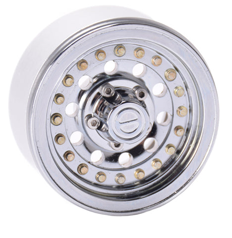 Hamilton Hobbies 1.9 Silver Titanium Metal Beadlock Wheel Rims (HAM136039)