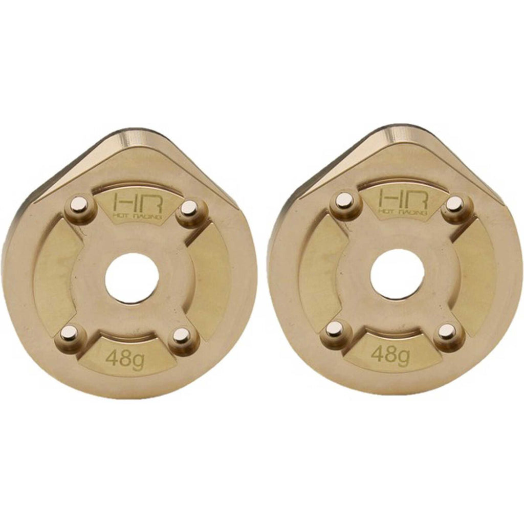 Hot Racing Brass Currie F9 Portal Steering Knuckle Caps: Axial UTB (HRAAUTB21CH)