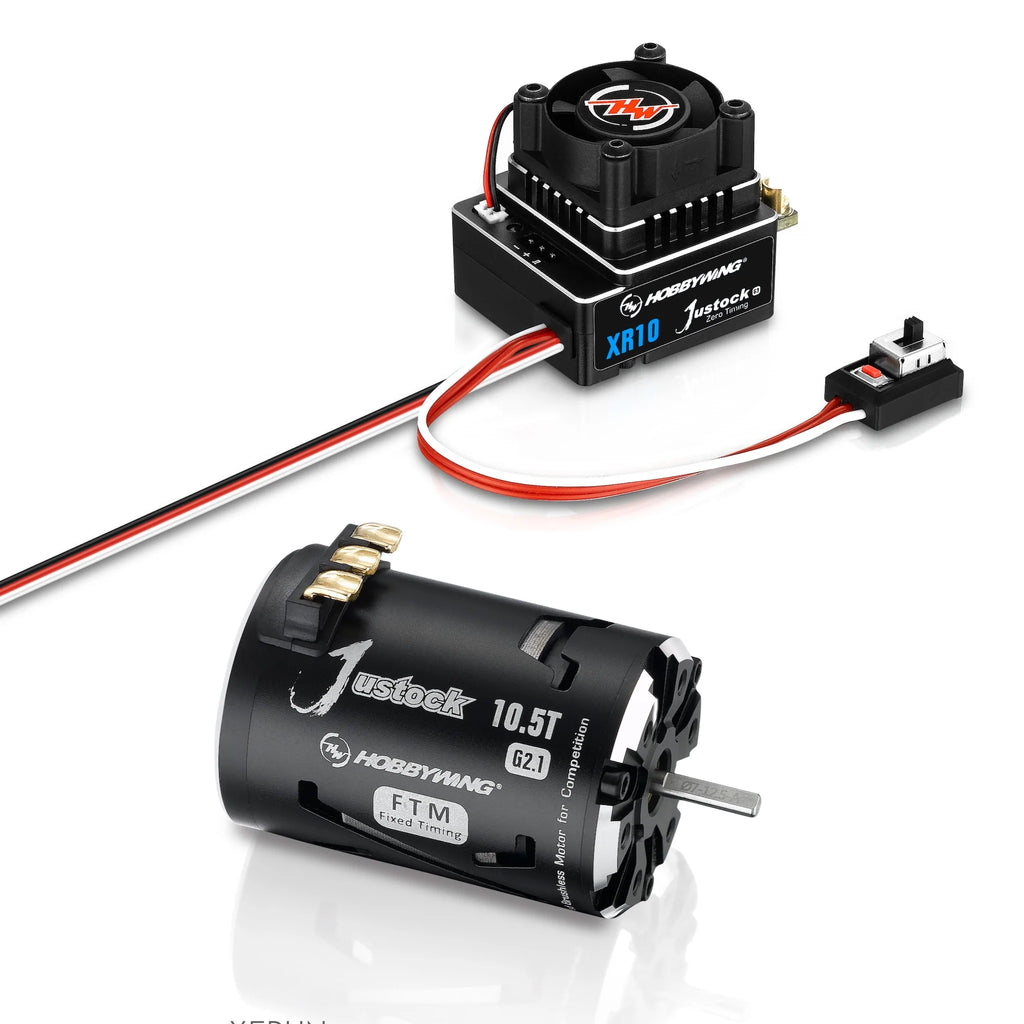 HWI 2x Xr10 Justock G3 Esc & G2.1 Sensored 13.5t Motor Combo (HWI38020320)