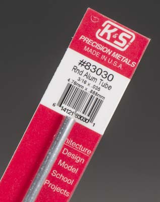 K+S Aluminum Tube 3/16x.035" (K+S83030)