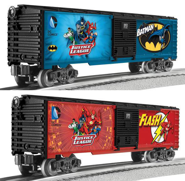 Lionel Batman/Flash Justice League Boxcar 2-Pack (LNL682683)