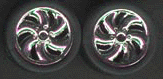 Pegasus Hobbies - 1/24-1/25 Cyclone Chrome Rims w/Tires (4) (PGH1218)