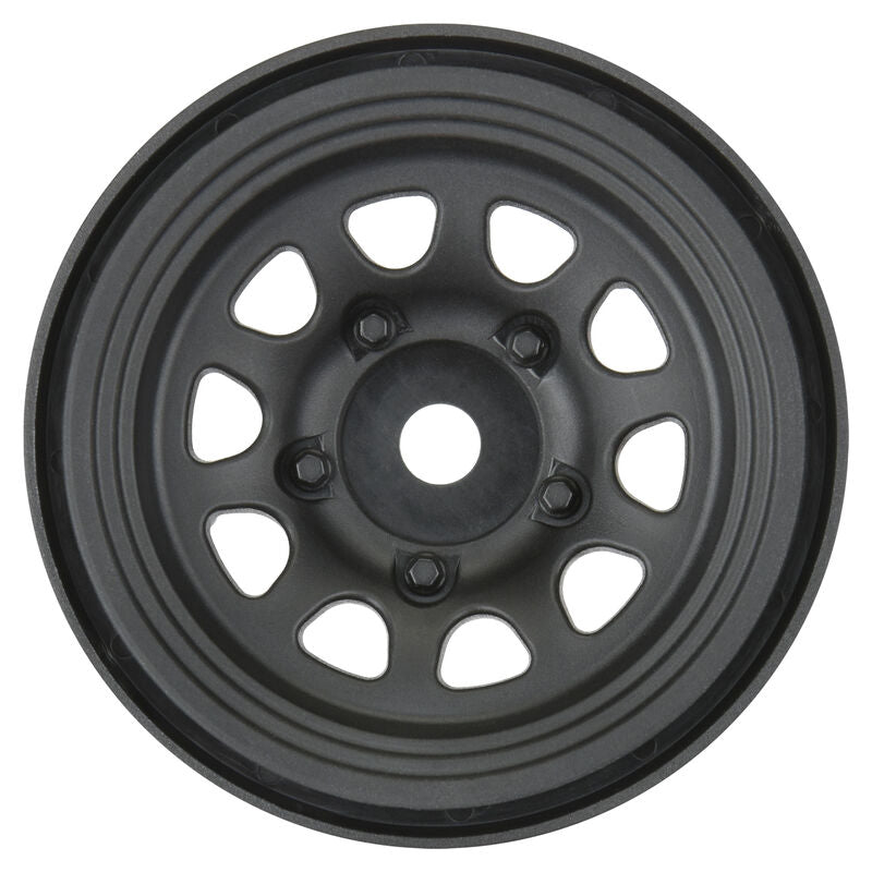 Pro-Line 1/10 Keystone Front/Rear 1.55" 12mm Rock Crawler Wheels (2) Black (PRO279703