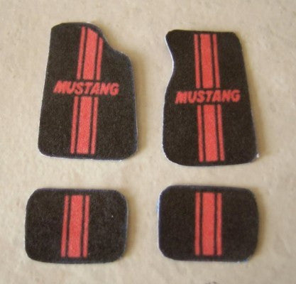 Plastic Dreams 1/25 Mustang w/Red Stripe Car Mat Set (PTD100)