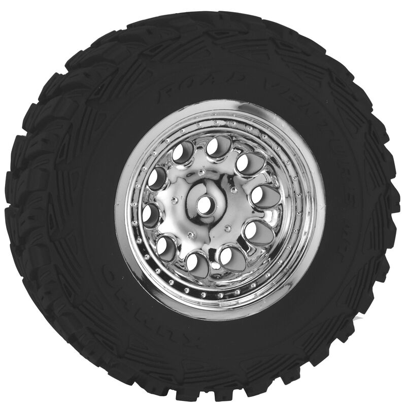 Front Revolver Wheels,  Chrome (2): Slash 2WD (RPM82323)