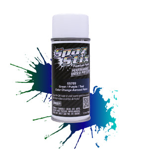 Spaz Stix Aerosol Paint, Green/Purple/Teal, 3.5oz Can (SZX05709)