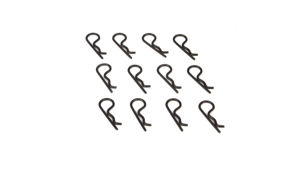 Team Losi Racing Body Clips (Black) (12) [TLR8202]