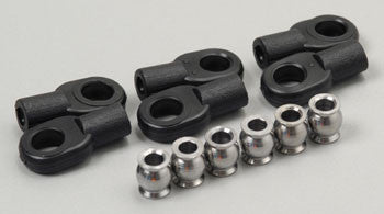 Traxxas Rod Ends Lng Hollow Ball w/Connectors LS2 (6) (TRA2742)