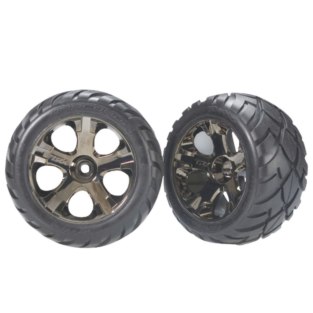 Traxxas Anaconda Tires w/All-Star Front Wheels (2) (Black Chrome) (Standard) (TRA3776A)