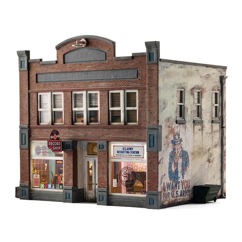 Woodland Scenics HO Scale, Records & Recruiting Building, Built & Ready (WOODBR5067)