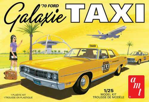 AMT '70 Ford Galaxie Taxi 1/25 Scale Plastic Model Kit (AMT1243)