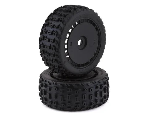 Arrma DBoots Katar T Belted Pre-mounted Tires w/17mm Hex (Black) (2)  (ARA550097)