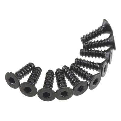Axial Hex Socket Tap Flat Head M3x10mm Black (10) (AXA465)