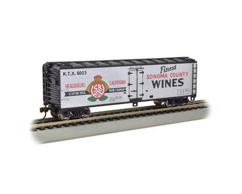 Bachmann Sonoma County Wines 40' Wood-Side Refrigerator Box Car (BAC19808)