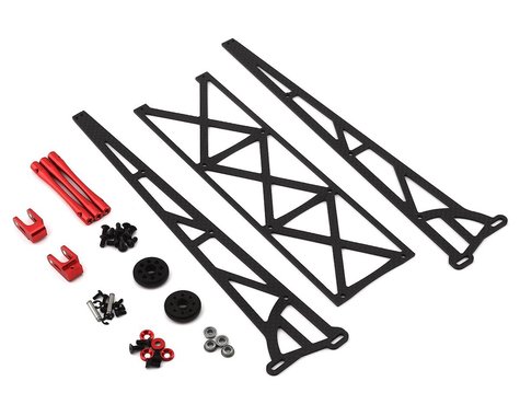 DragRace Concepts 10" Slider Wheelie Bar w/Plastic Wheels (Red) (DRC-3900001)