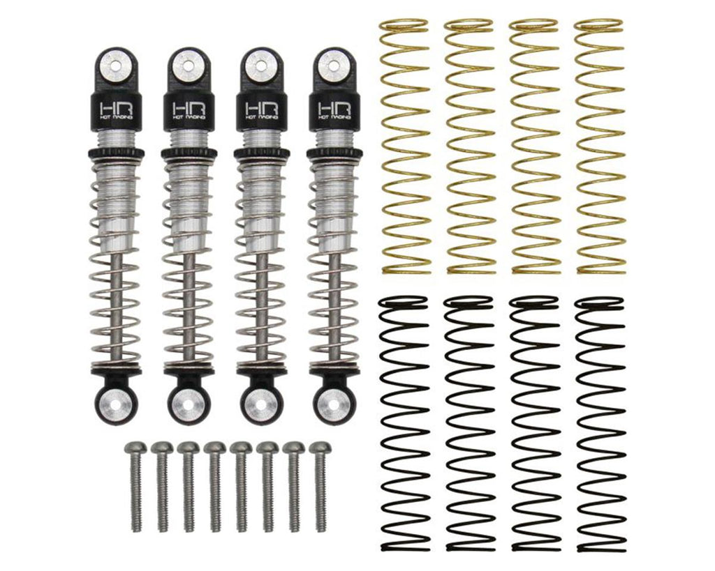 Hot Racing Axial SCX24 Aluminum Threaded Long Travel Shocks (4) (HRAXTF428LT)