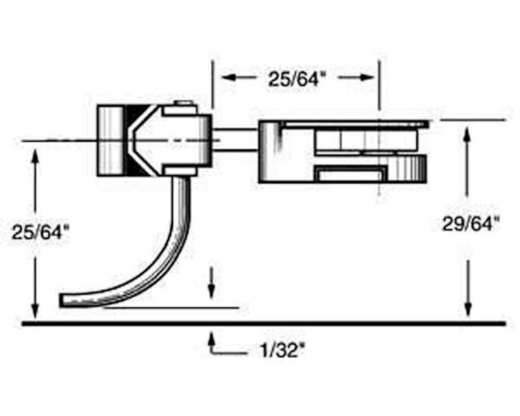 Kadee HO Body Mounted Coupler, 25/64" Center (2pr) (KAD36)