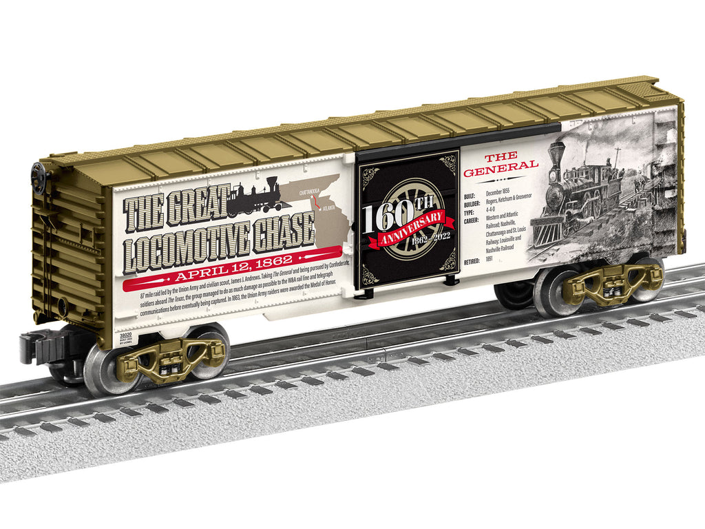 Lionel THE GREAT LOCOMOTIVE CHASE 160TH ANNIVERSARY BOXCAR (LNL2238020)