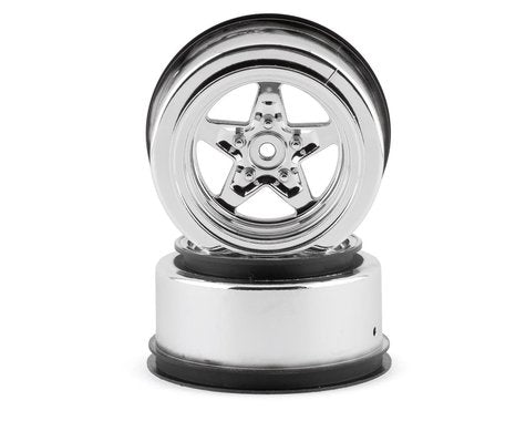 Losi 22S Drag Rear Wheels (Chrome) (2)  (LOS43046)