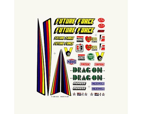 PineCar Dry Transfer,Drag Racer  (PIN316)