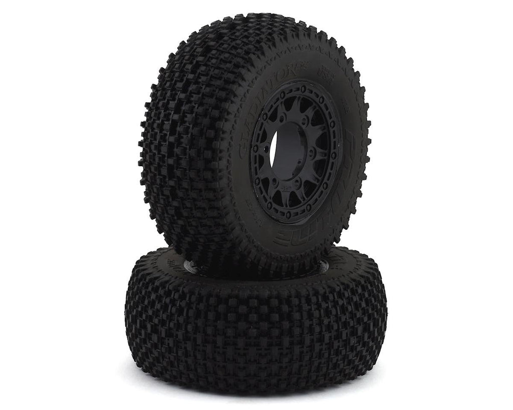 Pro-Line Gladiator SC Tires w/Raid Wheels (Black) (2) (Slash Rear) (M3) w/12mm Hex (PRO116912