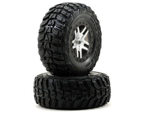 Traxxas Kumho Venture MT Rear Tires (2) (Satin Chrome) (S1) (TRA6874)