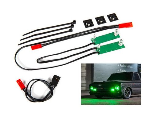 Traxxas Front LED Light Set (Green) (TRA9496G)