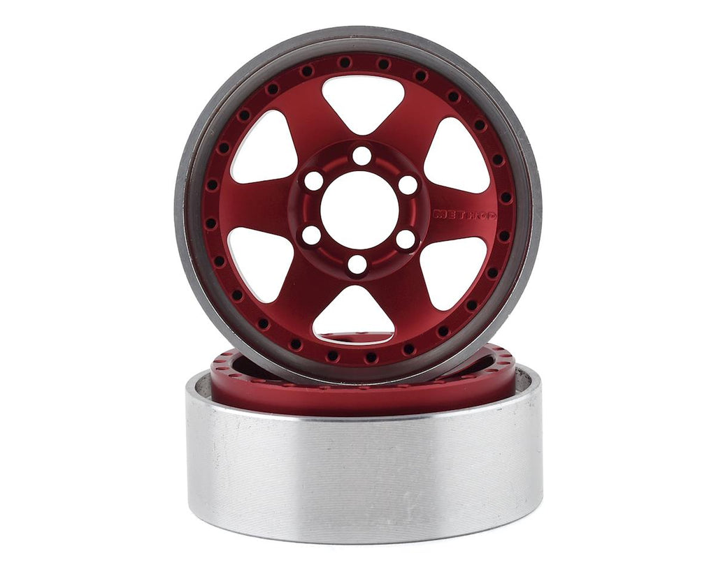 Vanquish Products Method MR310 1.9" Beadlock Crawler Wheels (Red) (2) (VPS07766)