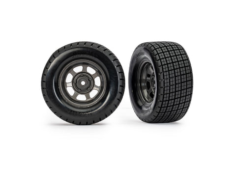 Traxxas Dirt Oval Rear Wheels w/Hoosier Tires (2)   (TRA10473X)