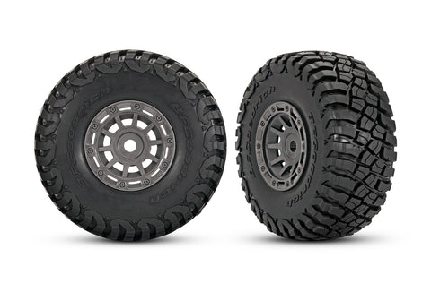 Traxxas 1.4" Gray Wheels with BFG Mud-Terrain Tires (2)    (TRA10870-Gray)