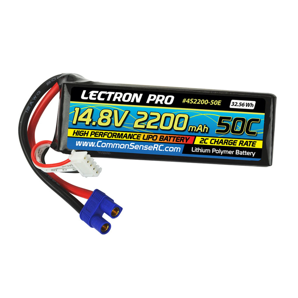 4S2200-50E Lectron Pro 14.8V 2200mAh 50C with EC3 Con