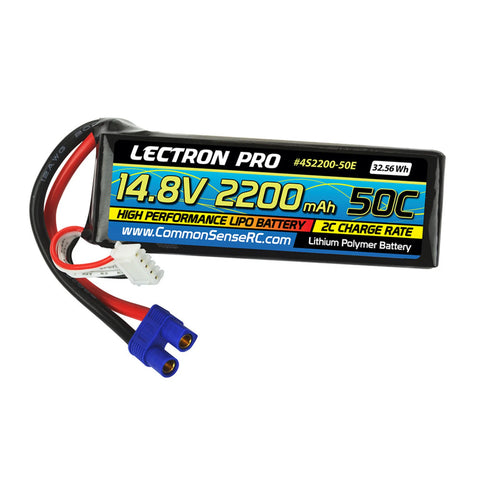 4S2200-50E Lectron Pro 14.8V 2200mAh 50C with EC3 Con
