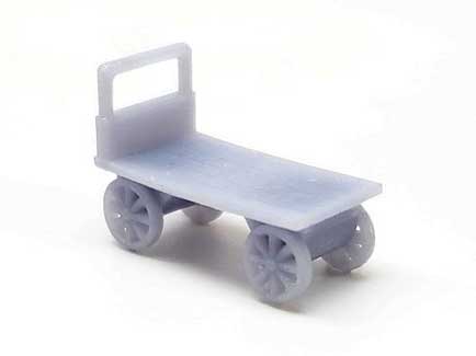All Scale Miniatures Luggage Carts -- Unpainted 3D Printed Parts pkg (5)	(179-1600985)